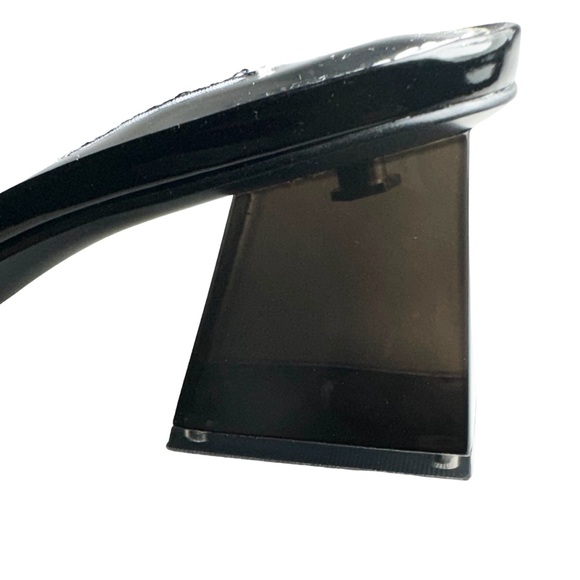 Nine West Oaky 8 Black Faux Patent Leather Open Square Toe Sandals Size 9 - Picture 7 of 11